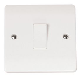 CMA011  Mode White 10AX 1 Gang 2 Way Plate Switch